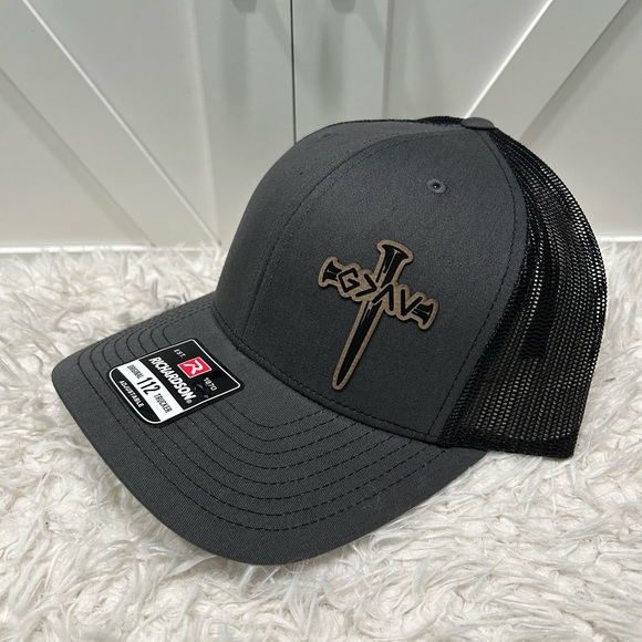 Laser engraved, God is greater than the highs and lows. Richardson trucker hat. - Picture 1 of 2